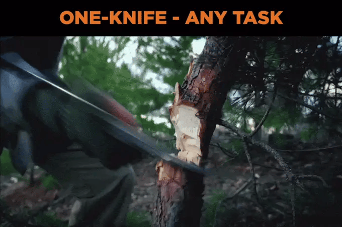 One knife, any task: splitting wood with the MSK-1 Elite X