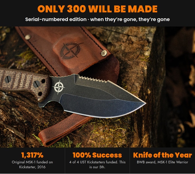Only 300 serial-numbered knives