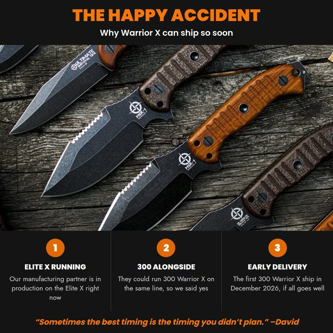 The happy accident: why Warrior X can ship so soon