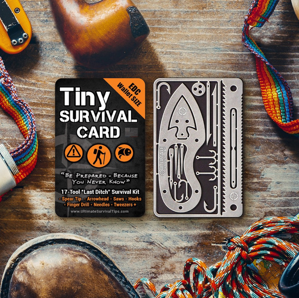 edc survival gear Tiny Survival® EDC / Camping Card 2.0