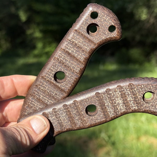 Handle Set: Chestnut Canvas Micarta
