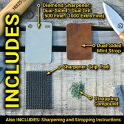 Tiny Survival Knife & Tool Sharpener Kit - 2.0