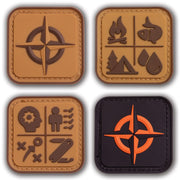 Survival Compass Morale Patch (Orange on Black)