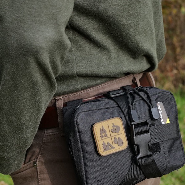 Survival Compass Morale Patch (Orange on Black)