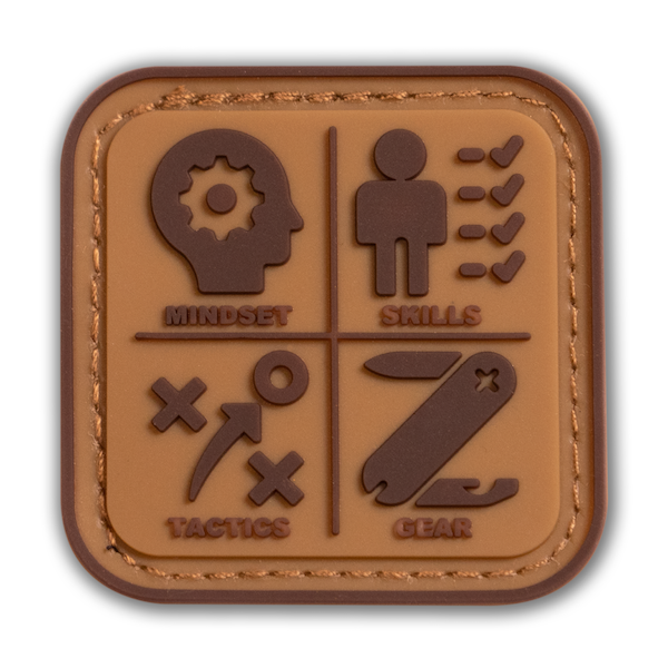 Survival Compass Patch: Orange