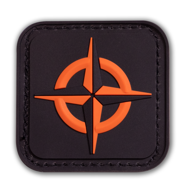 Survival Compass Morale Patch (Brown on Tan)