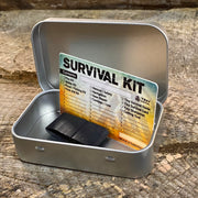 Tiny Survival Tin Kit: Rectangle - SMALL (7.4 c.i.)