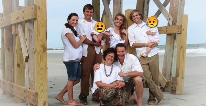 Beach time with the family 10 years ago